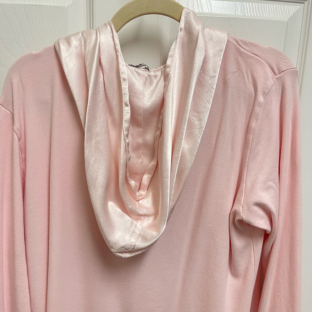 Pj Harlow Pink Tie Front Hooded Cardigan - Picture 9 of 12